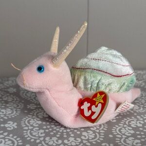 Ty 1999 Swirly Pink Snail Beanie baby